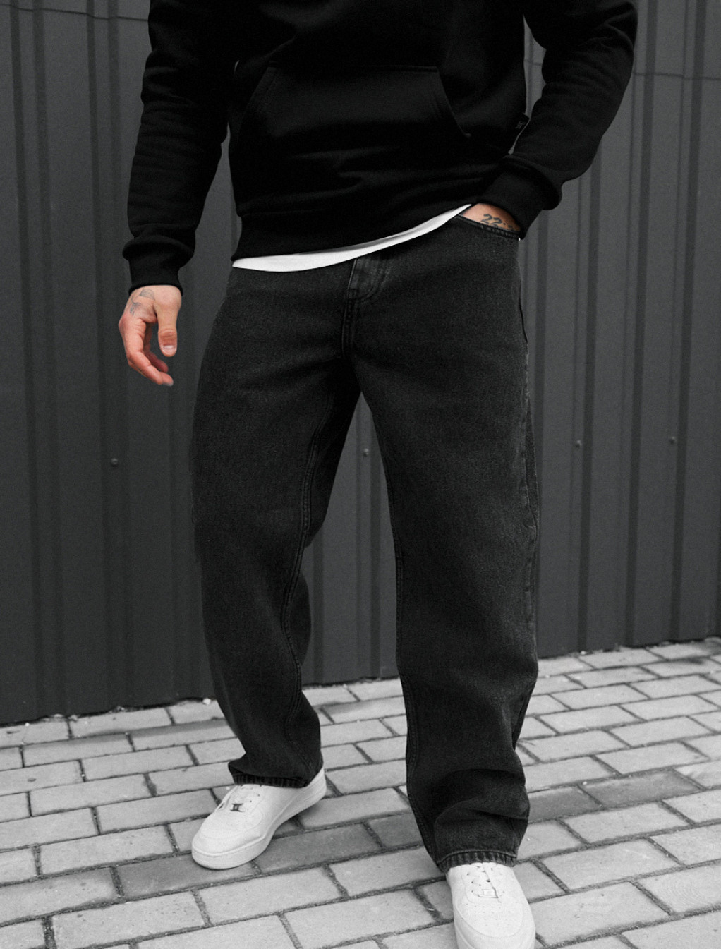 Blugi Staff 040 dark gray baggy