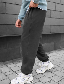 Pantaloni de jogging Staff dio gray2 oversize