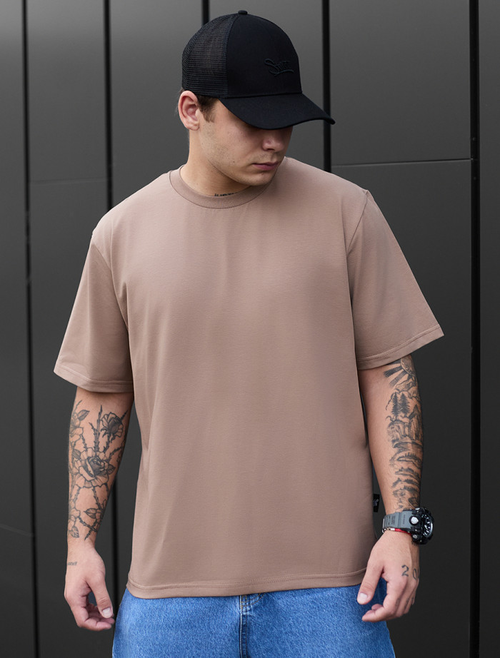 Tricou Staff brown turquoise oversize