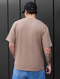 Tricou Staff brown turquoise oversize