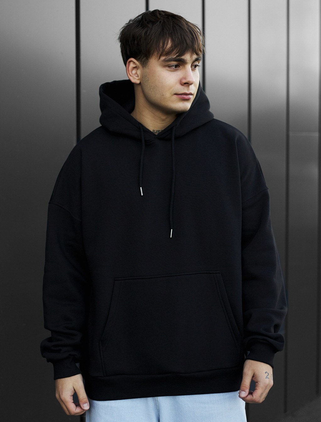 Hanorac Staff black basic oversize fleece