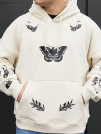 Hanorac Staff butterfly oversize fleece