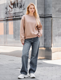 Bluză de trening de damă Staff lay beige oversize fleece