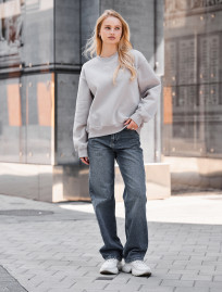 Bluză de trening de damă Staff lay light gray oversize fleece