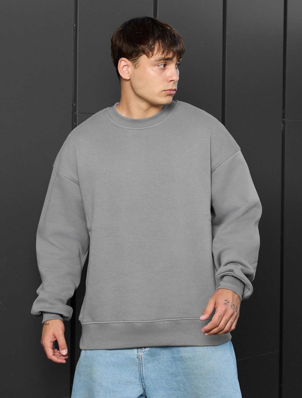 Bluză de trening Staff gray oversize fleece