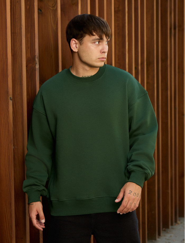 Bluză de trening Staff green oversize fleece
