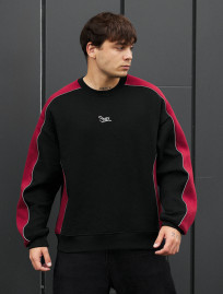 Bluză de trening Staff bordo & black logo reflective fleece
