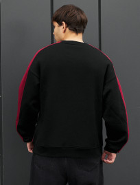 Bluză de trening Staff bordo & black logo reflective fleece