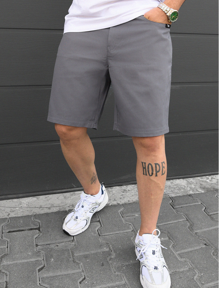 Pantaloni chinos scurți Staff je gray