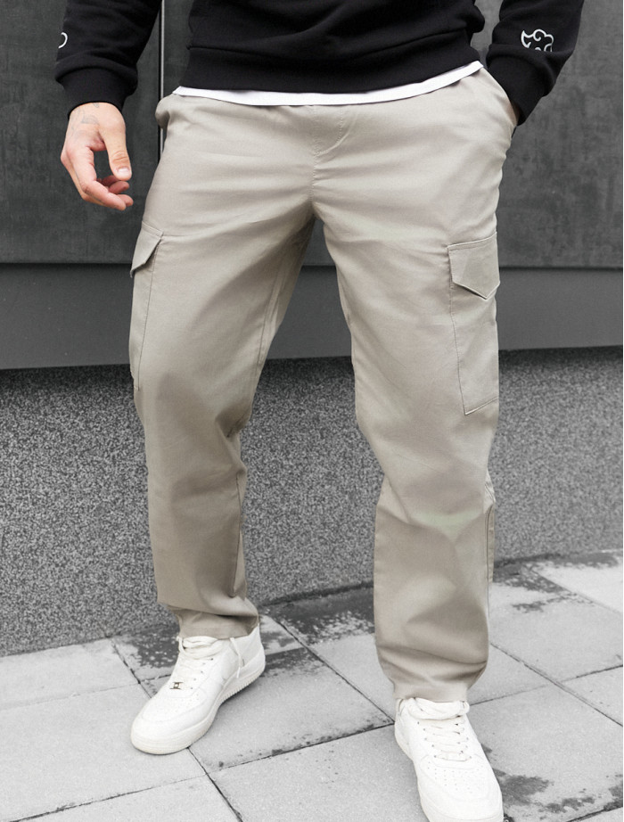 Pantaloni Staff cargo kas light gray