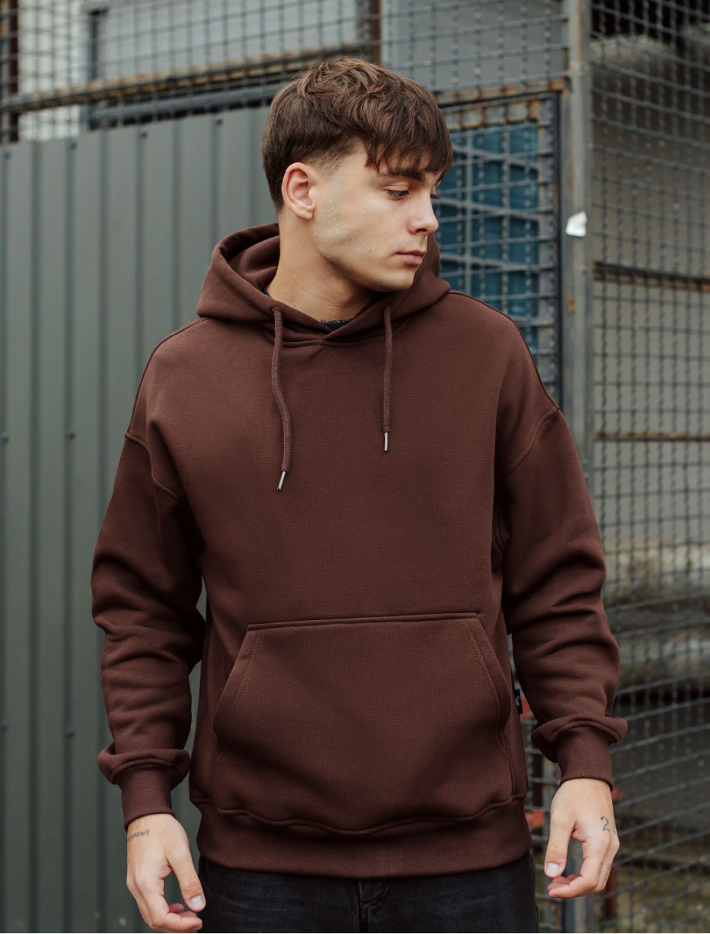 Hanorac Staff brown oversize fleece