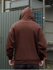 Hanorac Staff brown oversize fleece