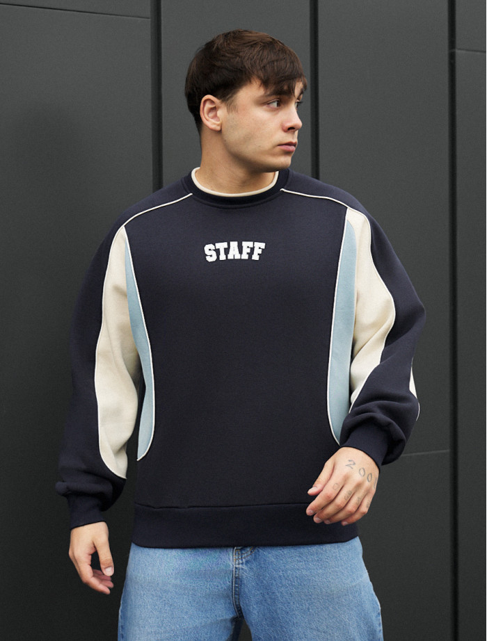 Bluză Staff logo reflective oversize fleece