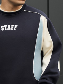 Bluză Staff logo reflective oversize fleece