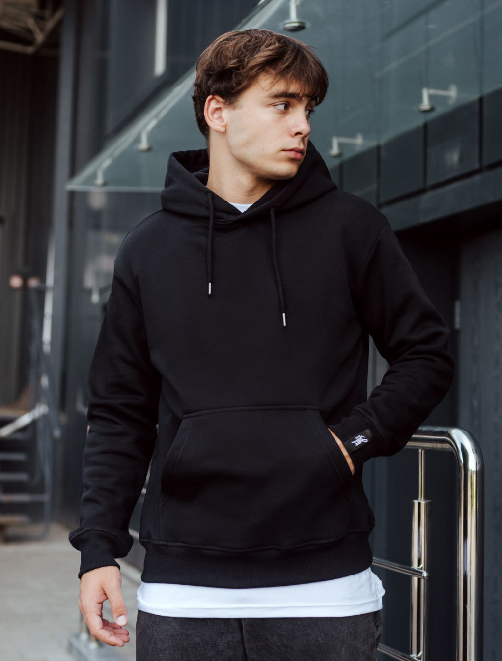 Hanorac Staff black basic fleece