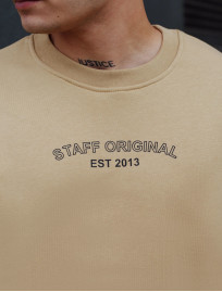 Bluză de trening Staff beige original oversize fleece