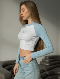 Top damă Staff flo logo blue