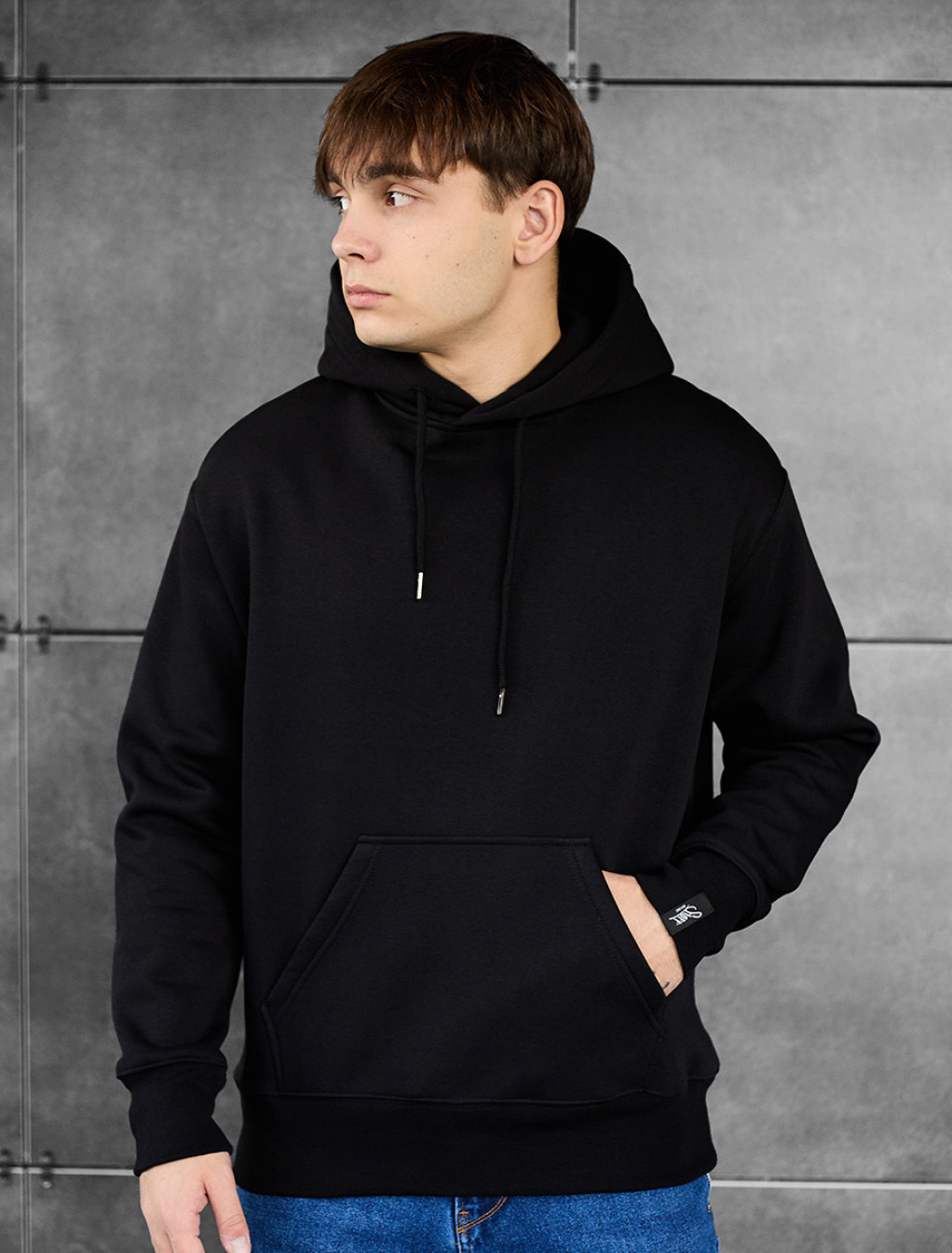 Hanorac Staff black basic oversize fleece