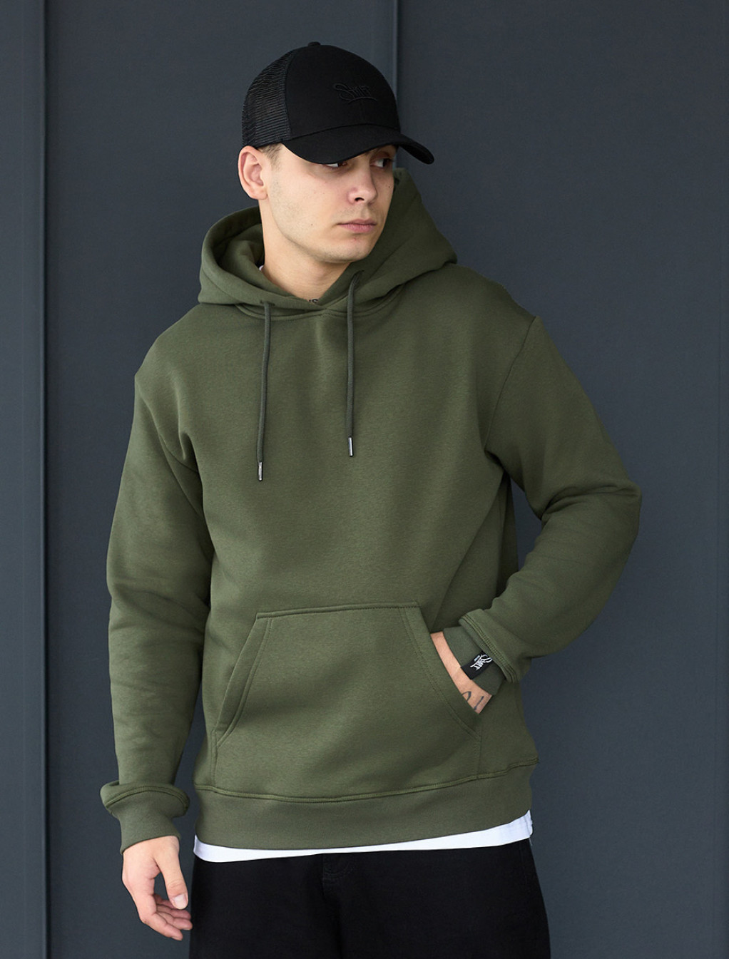 Hanorac Staff khaki basic fleece
