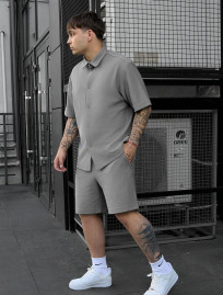 Set cămașă de vară + pantaloni scurți Staff rid gray