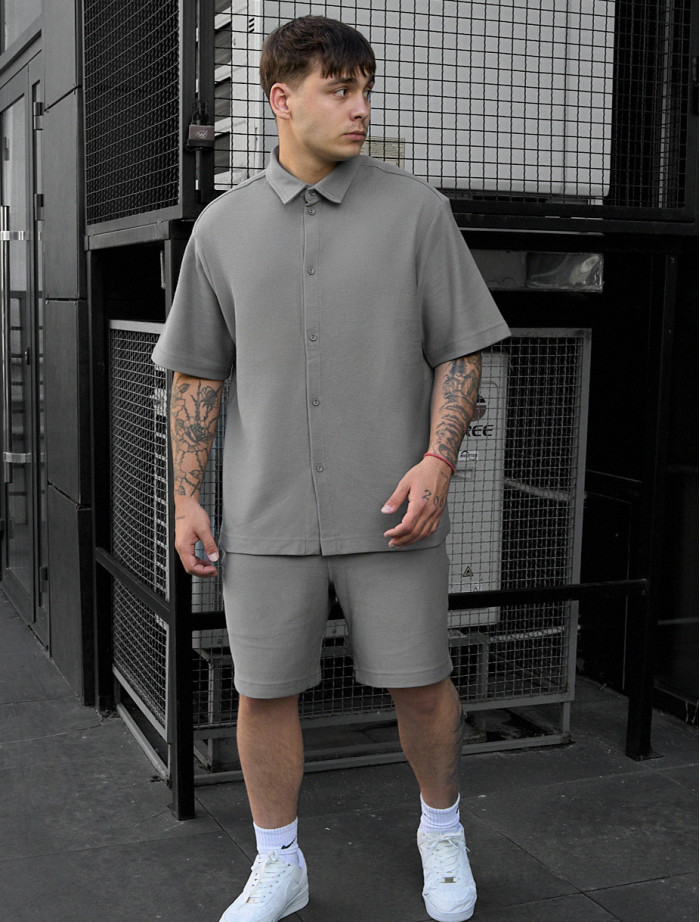 Set cămașă de vară + pantaloni scurți Staff rid gray