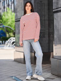 Bluză de damă Staff os stripes white & red