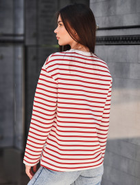 Bluză de damă Staff os stripes white & red