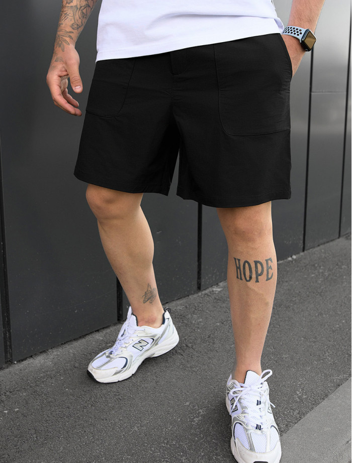 Pantaloni chinos scurți Staff mac black