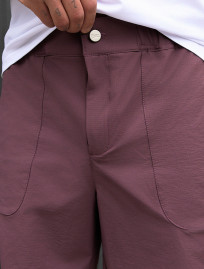 Pantaloni chinos scurți Staff mac purple bordo