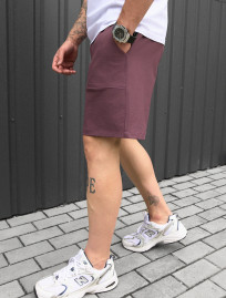 Pantaloni chinos scurți Staff mac purple bordo
