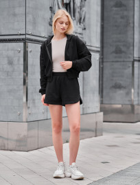 Set de vară de damă hanorac + pantaloni scurți Staff fiz black