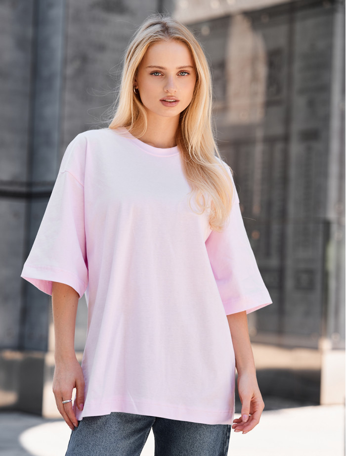 Tricou de damă Staff ri light pink oversize
