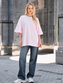 Tricou de damă Staff ri light pink oversize