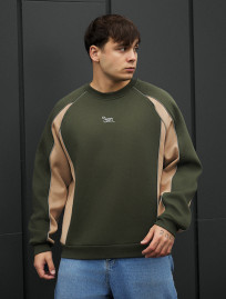 BLuză de trening Staff lur khaki & beige reflective oversize fleece