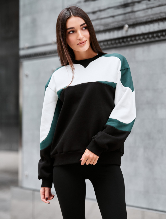 Bluză de trening Staff ric oversize fleece