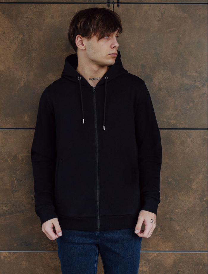 Hanorac cu fermoar Staff black zip