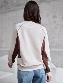 Bluză de trening de damă Staff ya logo light beige & brown