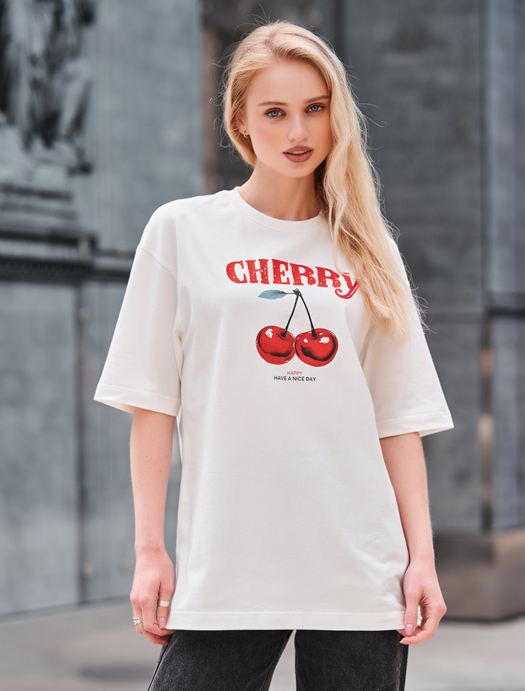 Tricou de damă Staff cherry oversize