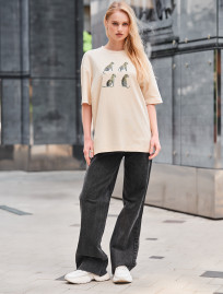 Tricou de damă Staff leopard oversize