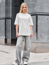 Tricou de damă Staff white oversize