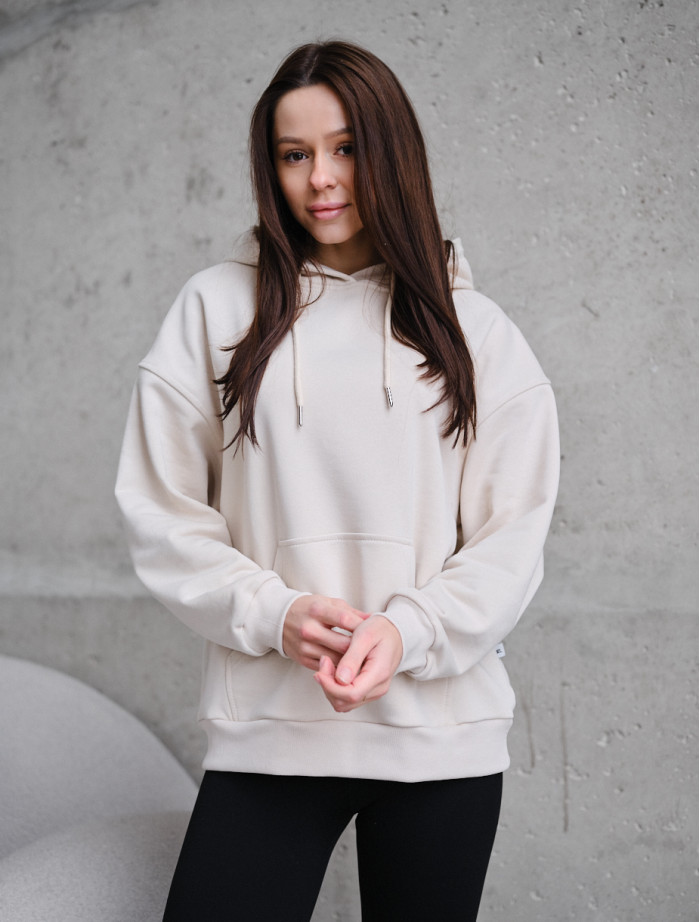 Hanorac de damă Staff lav light beige oversize