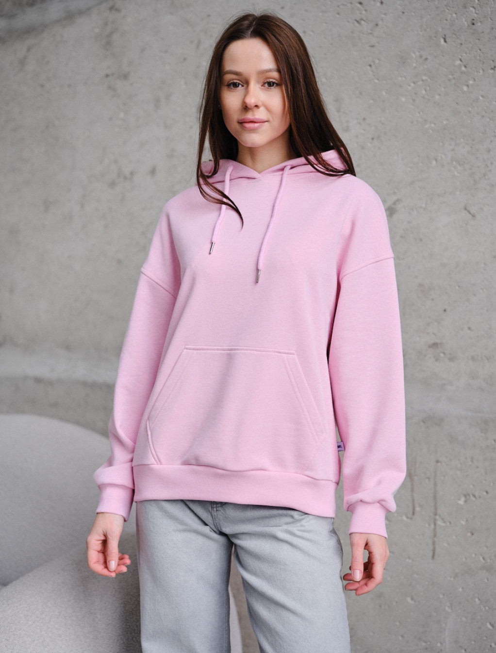 Hanorac de damă Staff lav pink oversize