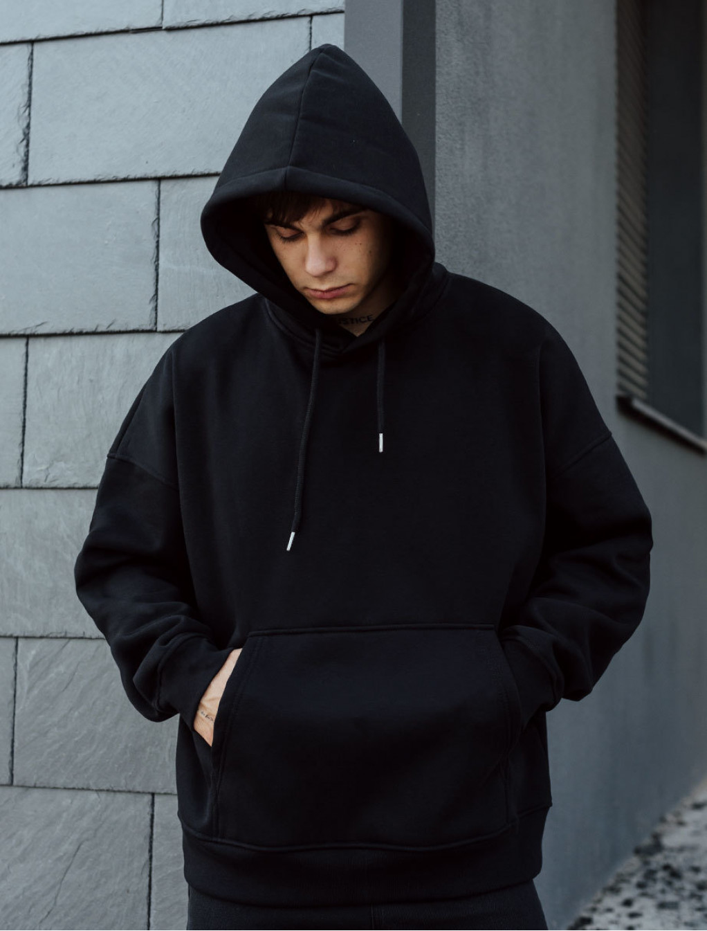 Hanorac Staff black basic oversize fleece