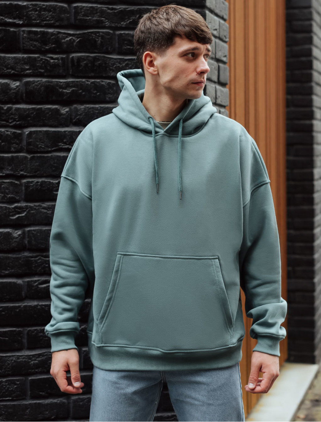 Hanorac Staff turquoise oversize fleece
