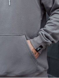 Hanorac Staff gray basic oversize fleece
