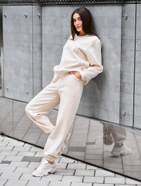 Costum de trening de damă Staff volu milk oversize fleece