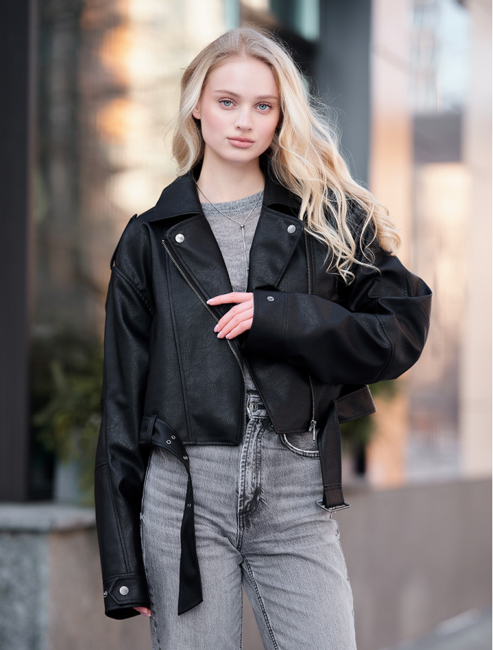 Geacă de piele de damă Staff do black