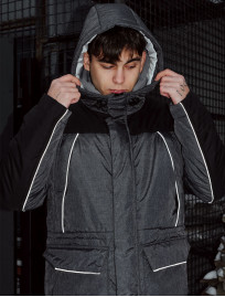 Geacă de iarnă Staff sta graphite & black