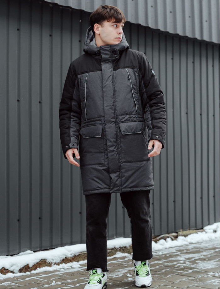 Geacă de iarnă Staff sta graphite & black