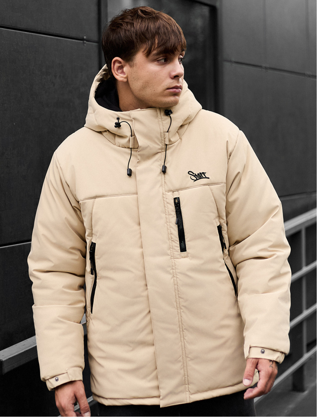 Geacă de iarnă Staff pix beige